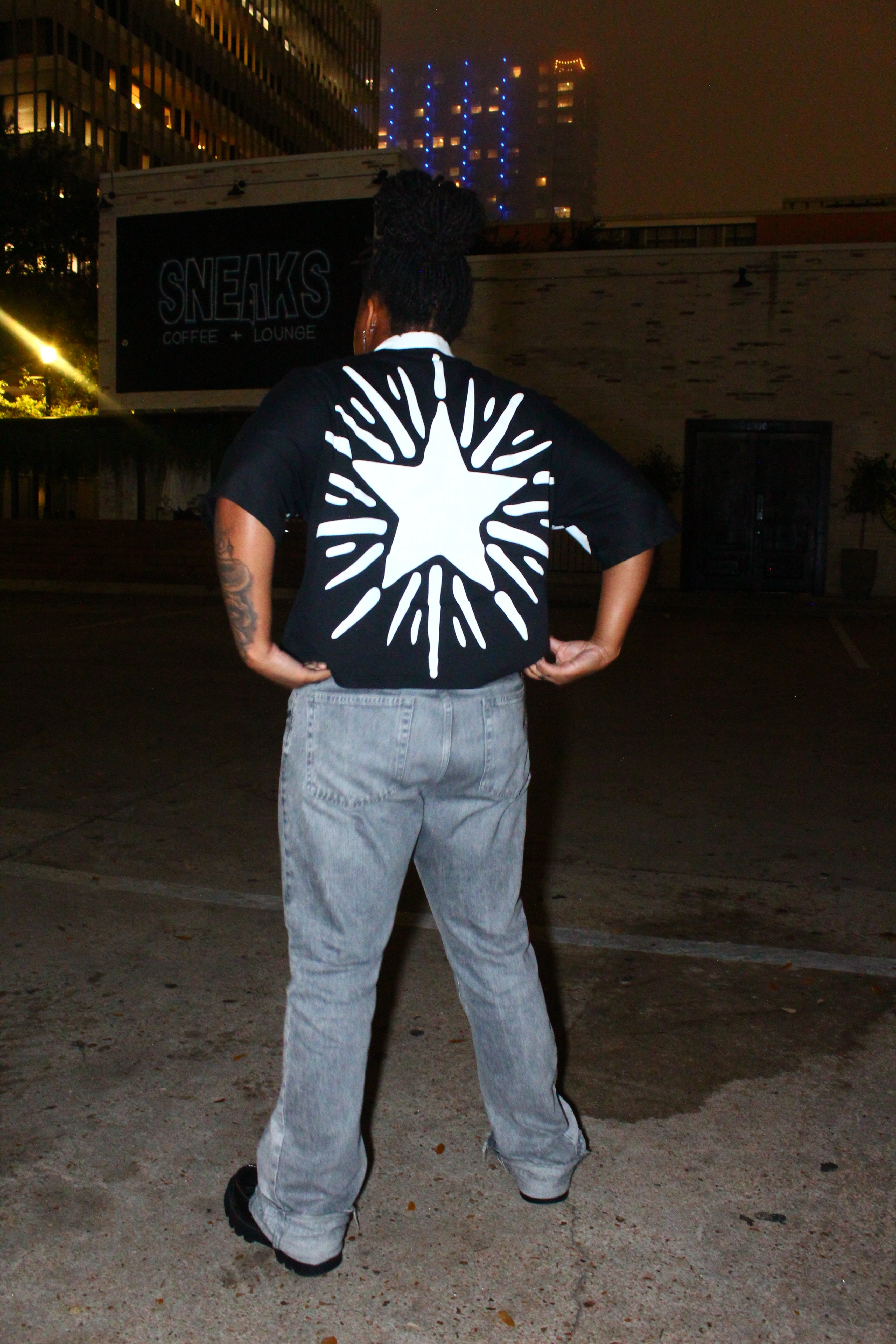 Wealthy Strangers Oversized Cropped Graphic Tee